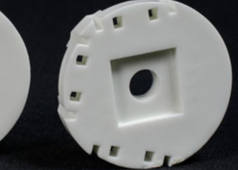 วัสดุฉนวนความร้อน Steatite วัสดุ Steatite Ceramic Washers Parts สำหรับ Taps
